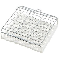 만년Mannen 세라믹석쇠 소 150 × 150mm CE150 실버, 1개