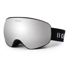 오클랜즈 M8 스키고글 보드고글 스노우 안경병용 남녀공용, M8 블랙프레임/실버미러렌즈