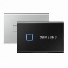 [삼성전자] 공식인증 외장SSD 포터블 T7 Touch [USB3.2 Gen2] [2TB/블랙], 실버,