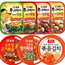 우리엄마 반찬 7종세트 /볶음김치 밑반찬 깻잎 장조림, 1개, 110g