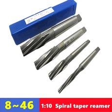 나선형 홈 테이퍼 기계 리머 HSS 생크 8-46mm 공작 구멍 절단 및 연삭에 사용 110, 13) model 32, 1개