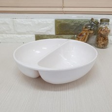 짬짜면그릇 반반그릇 나눔 멜라민 짬짜면기 중국집 안전한 내구성