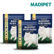 메디펫 퓨리샌드 라이트 18kg 고양이 벤토나이트 모래 먼지없는 벤토모래, 3팩, 6kg