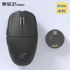 Zaopin Z1 Pro 3 가지 모드 마우스 PAW3395 블루투스 무선 게임용 마우스 4K 500MA RGB 마우스 사무실 PC 게이머 액세서리 신제품, 없음, 4) black 4k