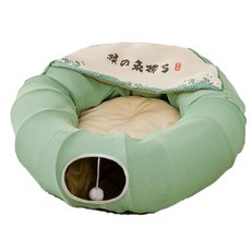고양이 터널 하우스 접이식 다용도 숨숨집 장난감, 블루, 1개