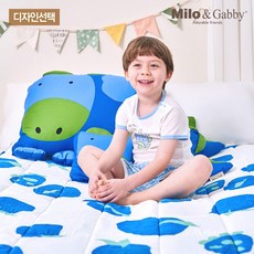 [밀로앤개비] 로하쿨 인견 아기/유아 쿨매트 (유아용/패밀리용), 블루베리 딜런, 1개