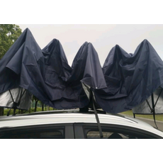 차량용 햇빛 가리개 자동차 차양막 햇볕 가리게 우산 파라솔 차박용품 소중한 내차 보호 4.2미터 / 자동 실버 + 실외 거치대, H