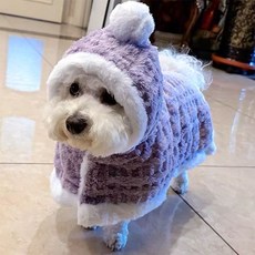 강아지 망토 담요 후드 목수건 강아지옷 겨울 의류 수면잠옷 가을 따뜻한 케이프, C, 1개