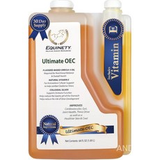 에퀴네티 얼티밋 OEC 말 영양제 말 발굽 보충제 오메가3 아마씨 오일 1.89리터 대용량, 1.89L