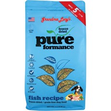 1 Pound (Pack of 1) Blue Grandma Lucy's Pureformance Freeze-Dried Dog Food Fish 1 lb, 파란색, 1파운드(1팩), 1개, 1개, 948.01g, 1 Pound (Pack of, 948.01g - 그랜마루시