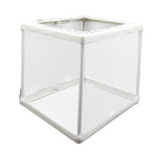 GHSHOP 수족관 격리망 번식 격리망 물고기 부화망 수족관 물고기 격리 상자 물고기 먹이 용기 클라운피쉬, 하얀색, 피.피.피., 1개