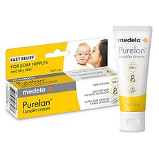 모유 수유 Medela Purelan 라놀린 젖꼭지 크림 100 % 천연 단일 성분 저자 극성 진정 보호 산모와 산모에게 안전 1.3 oz 튜브, 본상품