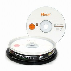 멜로디 CD-R 700MB 52x 케익 (10장) 공디스크, 선택없음 - 9000cdt