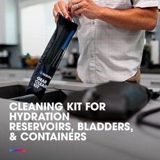 HydraPak 기어 클리닝 키트 빗살 및 와이어 튜브 브러시 세트 BPA 및 PVC 프리 수분 저장소 및 블래더 물 용기 청소, HydraPak 기어 클리닝 키트 - 빗살 및 와이어, 1개
