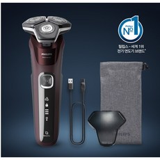 필립스 SkinIQ 5000 NEW 시리즈 전기면도기, S5881/12, 버건디 레드