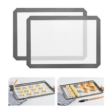 KR KITCHENRAKU 쿠킹 시트 쿠킹 매트 실리콘 매트 과자 만들기 조리대 보호 매트, 1개