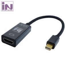미니 DP 1.2 to HDMI 1.4 컨버터 블랙 INV156, 1개