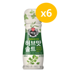 백설 허브맛 솔트 순한맛, 50g, 6개