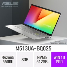 [오늘출발]ASUS 비보북 M513UA-BQ025, 8GB, 512GB, 윈도우 포함