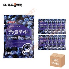 푸드올마켓_ 시아스 냉동 블루베리 1kg /냉동 한박스 (1kg x 10ea)-아이스박스무료