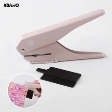 1 PC KW트리오 핸드 헬드 DIY 버섯 단일 구멍 펀치 펀처 종이 커터 사무실 홈 학교 학생을위한 눈금자, [02] Grey, 1개