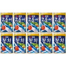 샘표 꽁치+고등어400g 2종 X 5세트 통조림캔, 400g
