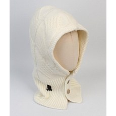 UNIVERSAL CHEMISTRY Wool Twist Ivory Open Balaclava 바라클라바