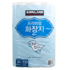 코스트코 커클랜드 프리미엄 화장지 3겹 30롤 롤휴지 두루마리 gx, 40cm, 1개