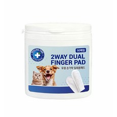 RePet 강아지 고양이 손가락 패드 구강 청결 거즈 귀 눈물 칫솔 티슈 눈꼽 제거, 1팩, 50개입