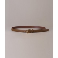 LAMINEZ 스탠다드 비건 레더 벨트 - 브라운골드 Standard Vegan Leather Belt Brown Gold