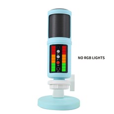 방송마이크 RGB USB 콘덴서 와이어 게이밍 팟캐스트 녹음 스튜디오 스트리밍 노트북 데스크탑 PC용, 없음, 1) 파란