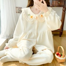 가을겨울 도톰 에어코튼 임산부 잠옷 산모 수유 산후조리 겹겹이