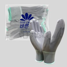 장갑이네 바른 PU 손바닥 팜 코팅장갑 10켤레, 1개, 팜 회색S 10켤레