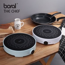 보랄(BORAL) 더 셰프 디지털 인덕션 전기렌지 BR-P300JR, 단품, 색상:민트