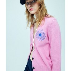 마르디 메크르디)라쿤 긴팔 가디건 핑크 블루 RACCOON BLENDED CARDIGAN V NECK_PINK BLUE 상품 이미지