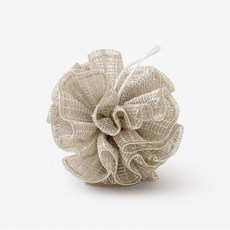 쑥으로천연염색한면혼방샤워볼