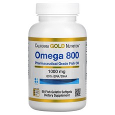 캘리포니아 골드 뉴트리션 오메가 800 1000mg 90정 California Gold Nutrition Omega 800 1000mg 90 Softgels, 1개