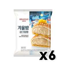브레디크 겨울밤생크림빵 베이커리디저트 135g x 6개, 단품