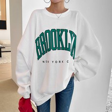 브룩오버핏맨투맨(기모) 빅사이즈 오버핏 롱티 기모티 라운드 긴팔티 루즈핏 겨울티 따뜻한티