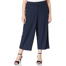 TOM TAILOR MY TRUE ME Damen 1025198 Plussize Culotte Hose 10668-Sky Captain Blue 52, 단일옵션