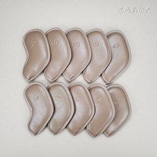 PXG 아이언커버 헤드커버 골프채 파우치 10개, E.브라운