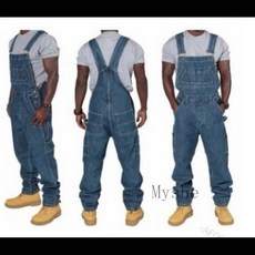 남자데님멜빵바지