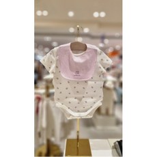 (백화점 상품) (밍크뮤10) 24SS HK(WH) 캔디베리바디수트 턱받이세트 (34370040 2566485
