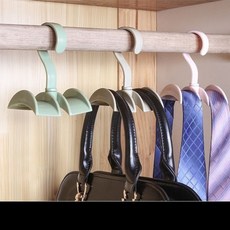 [1+1] 가방걸이 핸드백걸이 회전식 후크 걸이 가방행거 옷장, 2개, 화이트