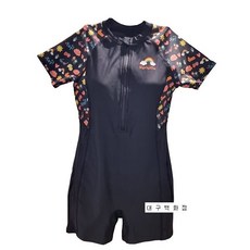 [대구백화점SG] 레노마수영복 GS2D864 여아동 3부 캡 내장형 반팔 수영복