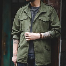 마덴공복 아메리칸 빈티지 2차대전군 그린 m65 야전점퍼 아미 트렌치코트 코트 남 그린 l