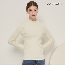 JJ지고트 프릴넥 골지 슬림핏 풀오버 니트 GNAP1PO12