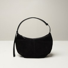 낫띵리튼 Shoulder leather bag (Black)