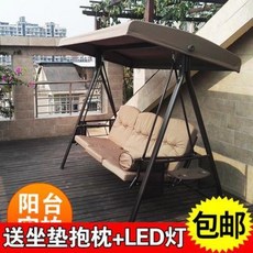 그네의자 그네 야외 발코니 행거 등받이 성인 해먹 정원 2인승 흔들의자 실외 철재 그네뛰기, 22 하와이 3인 그네