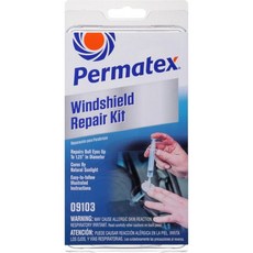 Permatex 09143 휠 복원 키트 블랙 사용하기 쉬운 Do It Yourself 키트는 커브 사이드 발진 부식 스커프를 포함한 매력적이지 않은 손상을 새로운 외관으로 수, Windshield Repair Kit_클리어 - 휠복원키트